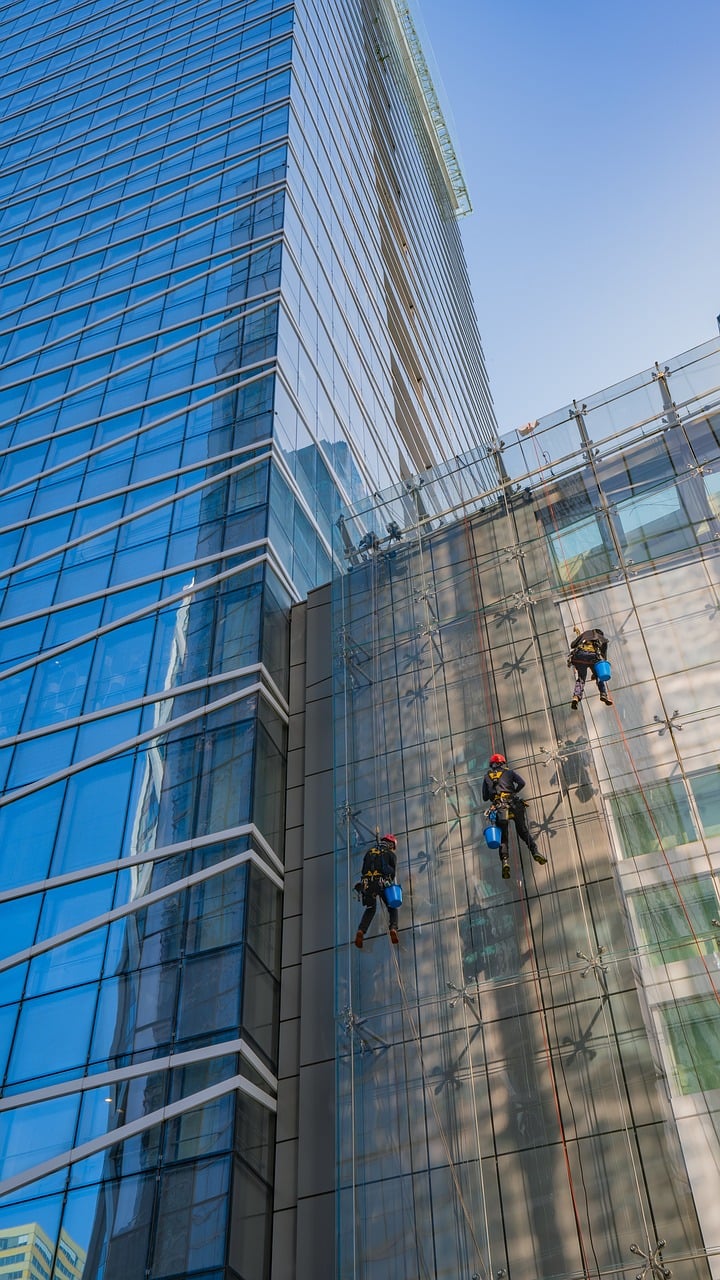 building, window, window cleaner