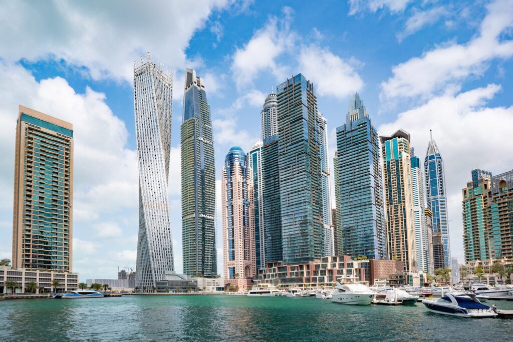 skyline, skyscrapers, buildings